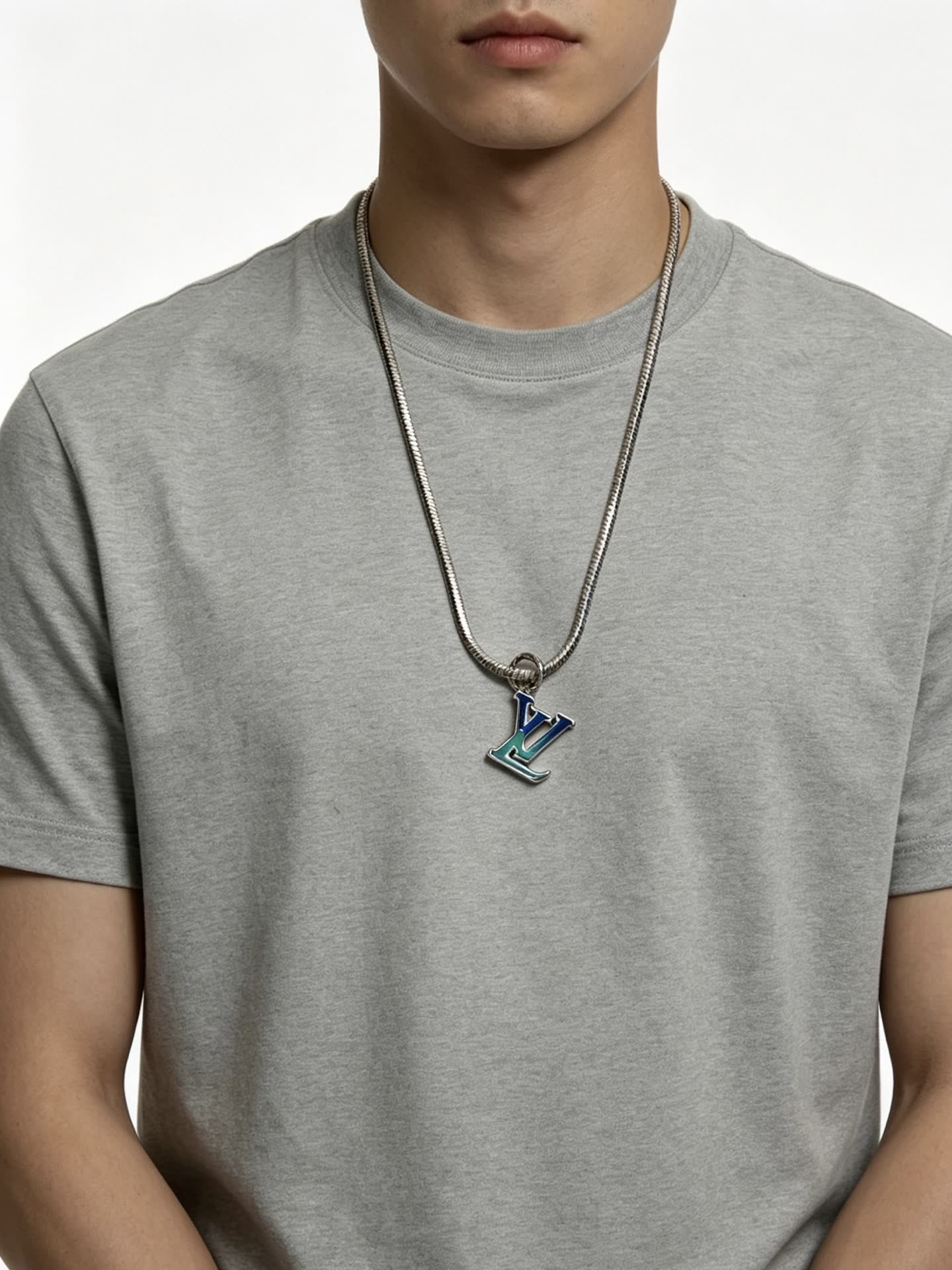 Louis Vuitton Monogram 'LV' Pendant Necklace Louis Vuitton Monogram 'LV' Pendant Necklace
